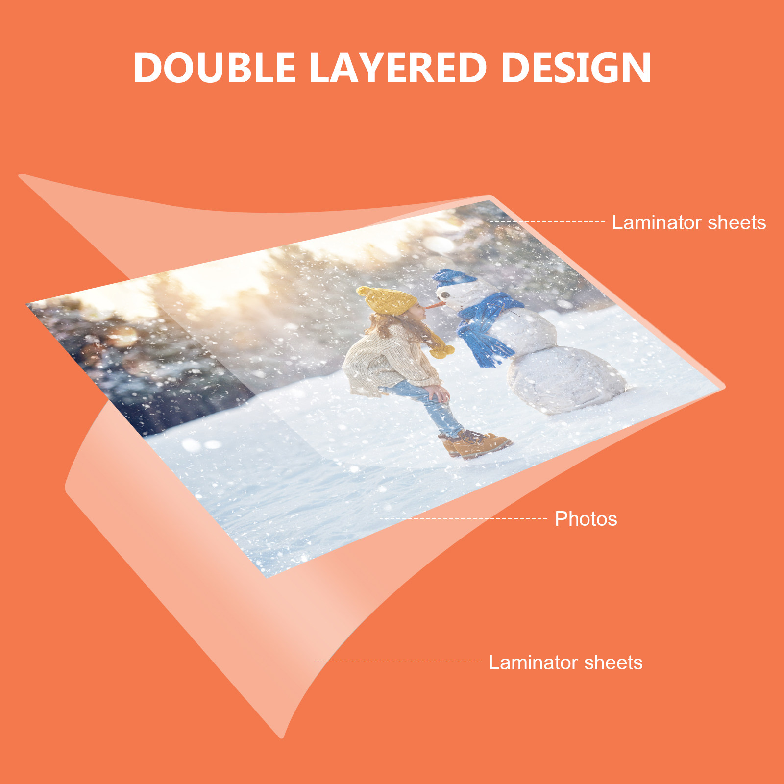 Document Laminator Pouch - 100 Stück A4 Laminierfolien, Plastik-Thermolaminierfolien, Fotoschutzfolie,