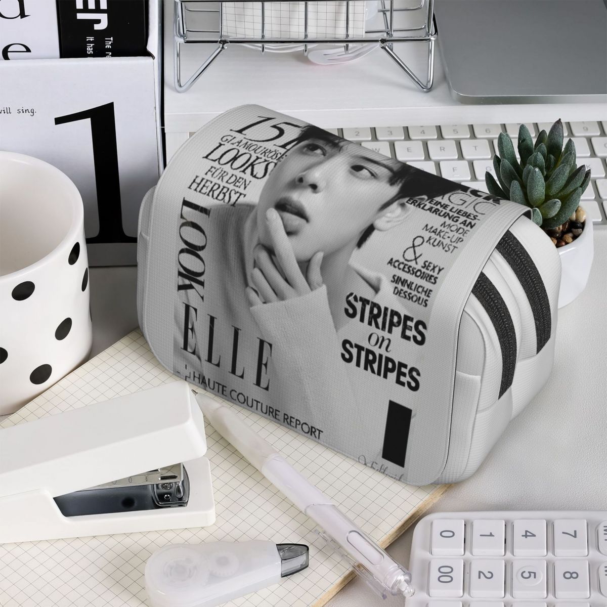 Stationery And Office Supply Chain - Cha EunWoo Kpop Astro Federmäppchen für