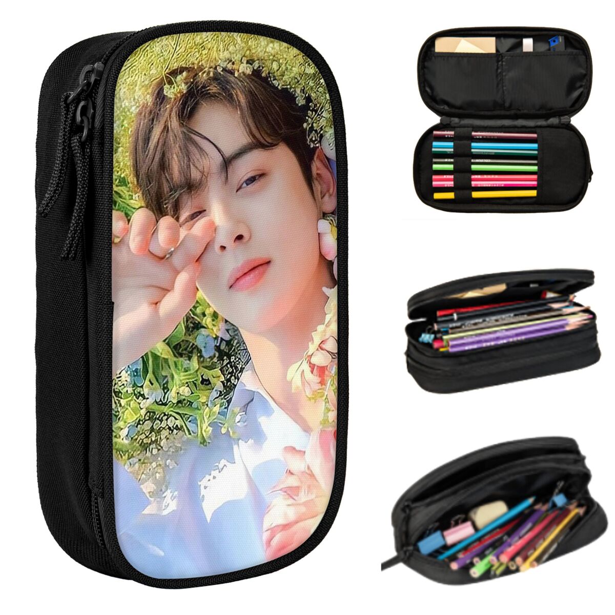 Stationery And Office Supply Chain - Cha EunWoo Kpop Astro Federmäppchen für