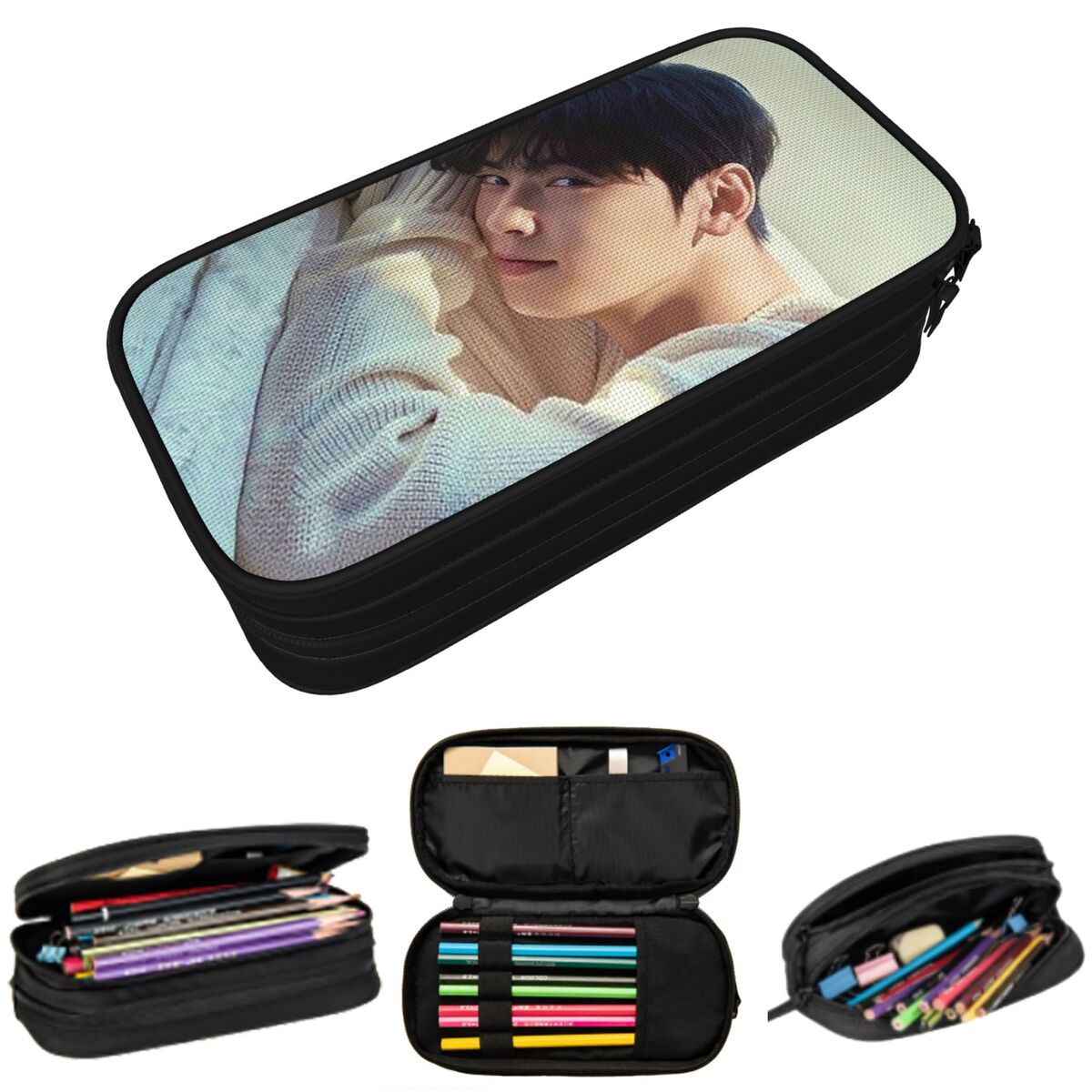 Stationery And Office Supply Chain - Cha EunWoo Kpop Astro Federmäppchen für