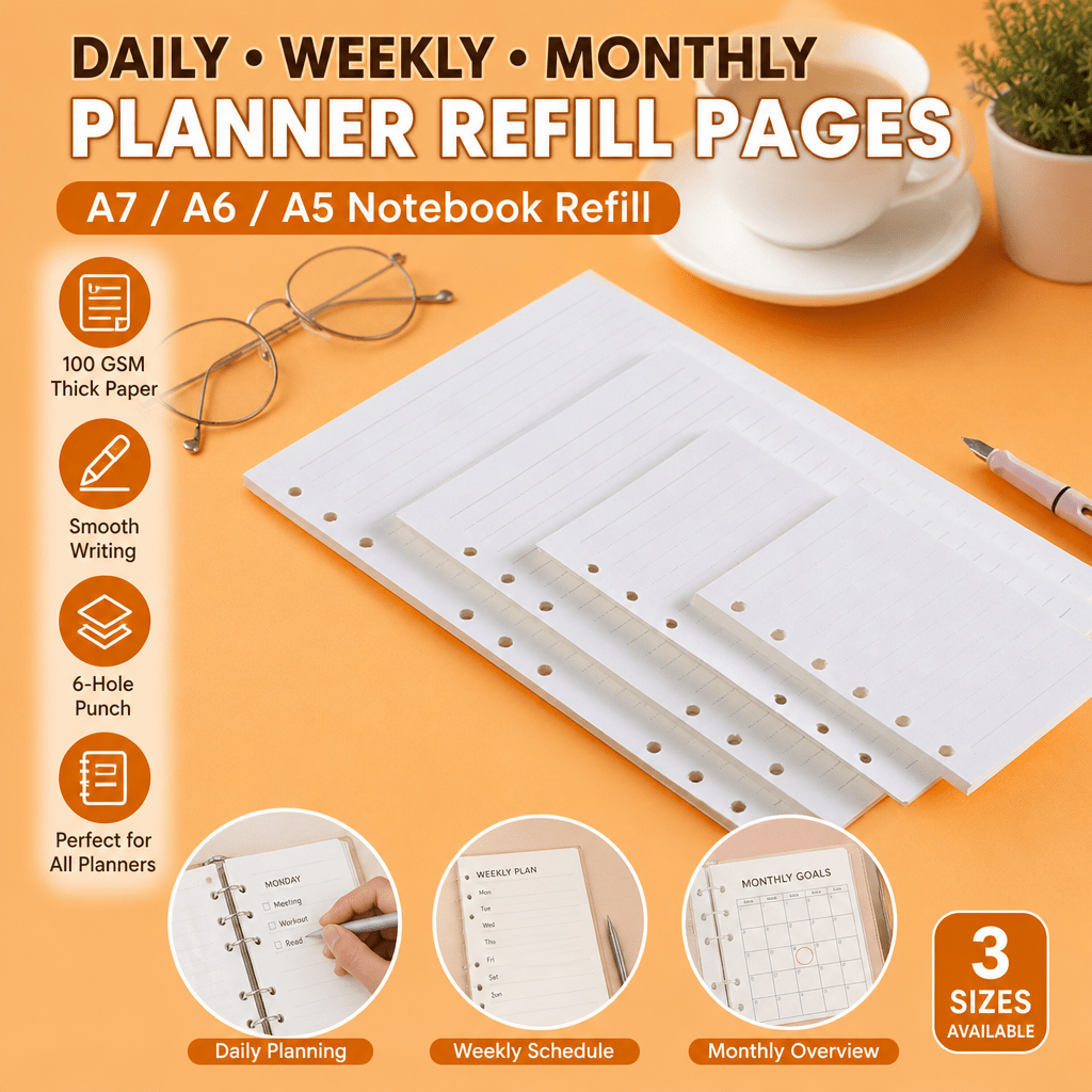 A5 A6 A7 Planer-Einlagen 6-Loc – Notebook Dotted A5 Bewertung und Preis